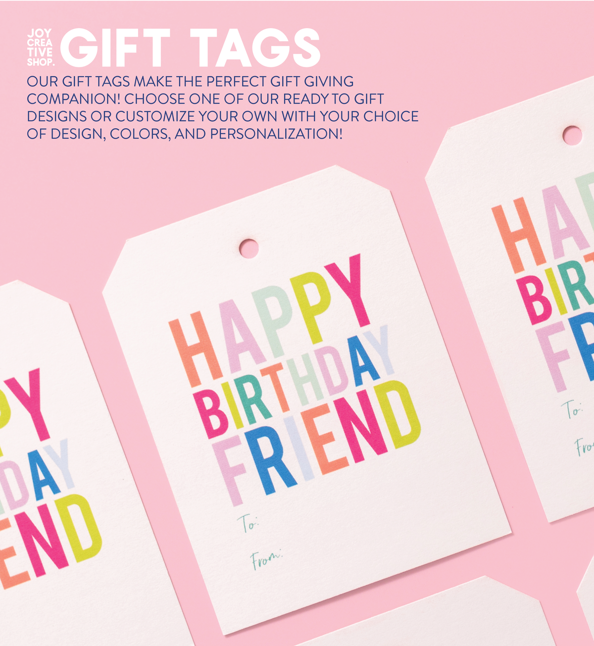 Color Block Valentine&#39;s Stickers or Gift Tags - Joy Creative Shop