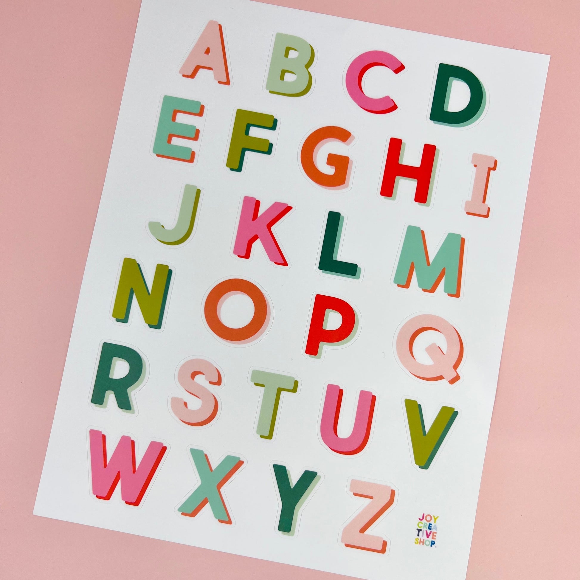 Holiday Vinyl Alphabet Stickers - A thru Z