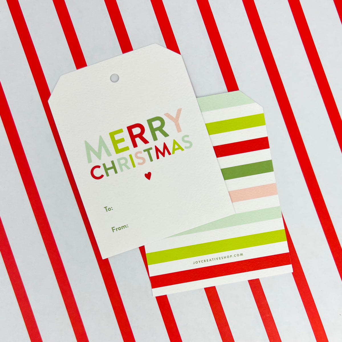 To From Gift Tag | Merry Christmas - Blush