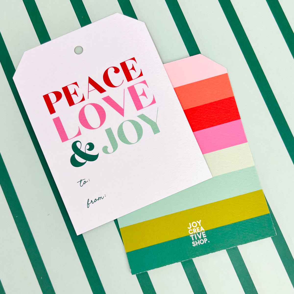 To From Gift Tag | Peace, Love &amp; Joy - Forest