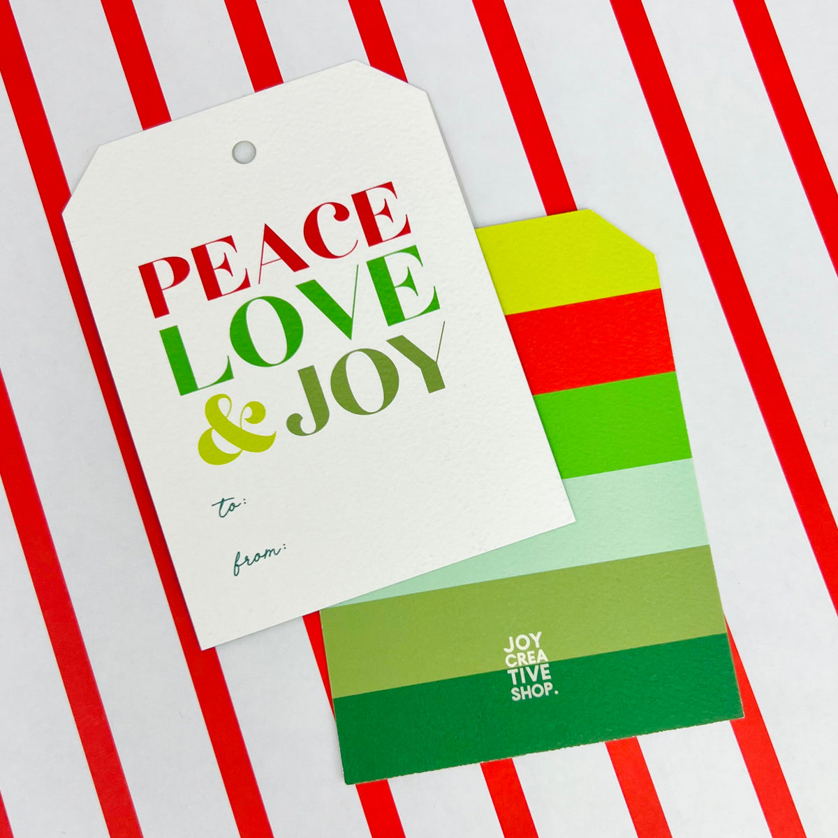 To From Gift Tag | Peace, Love &amp; Joy - Traditional