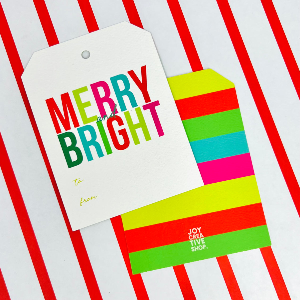 To From Gift Tag | Merry &amp; Bright - Lime
