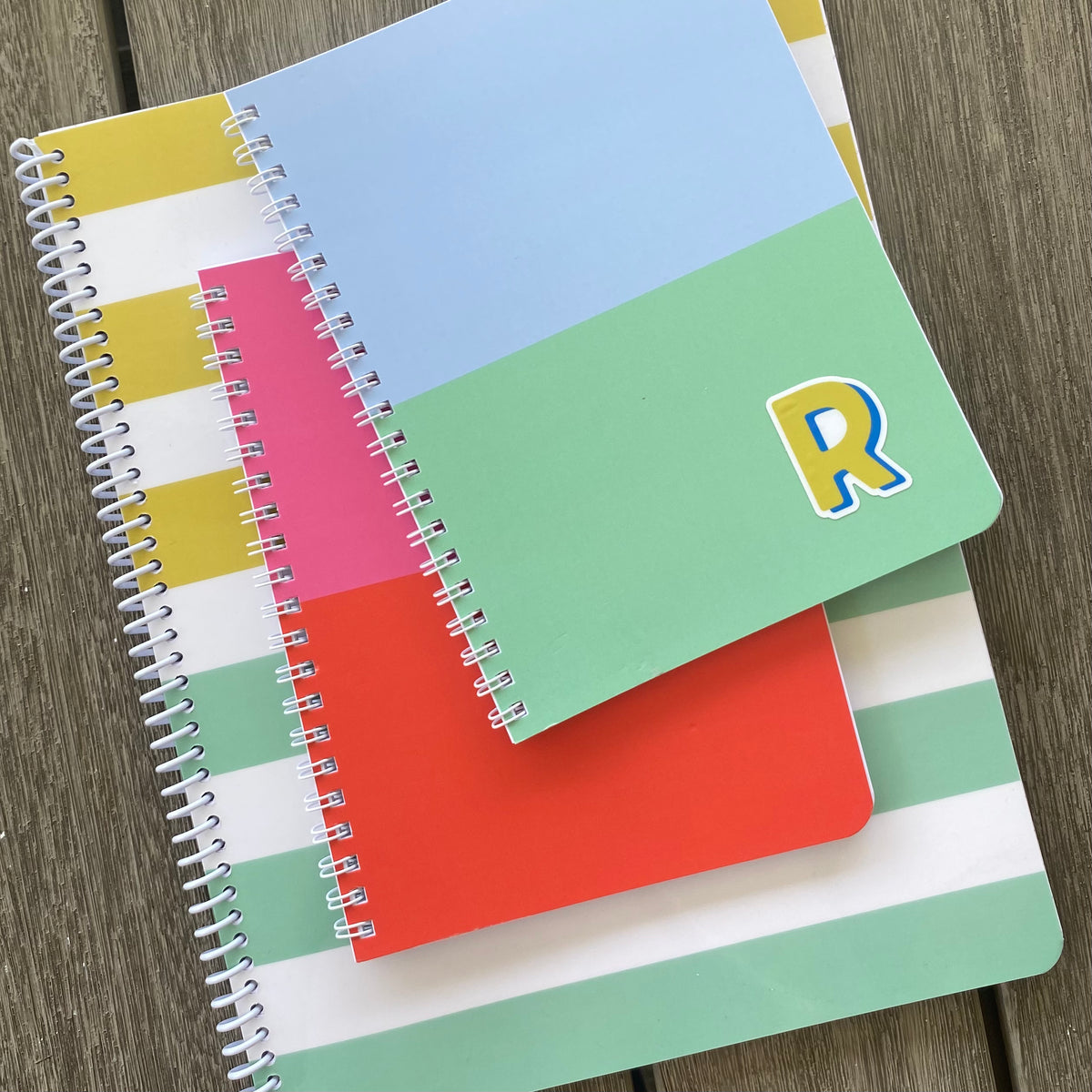 Large Striped Notebook