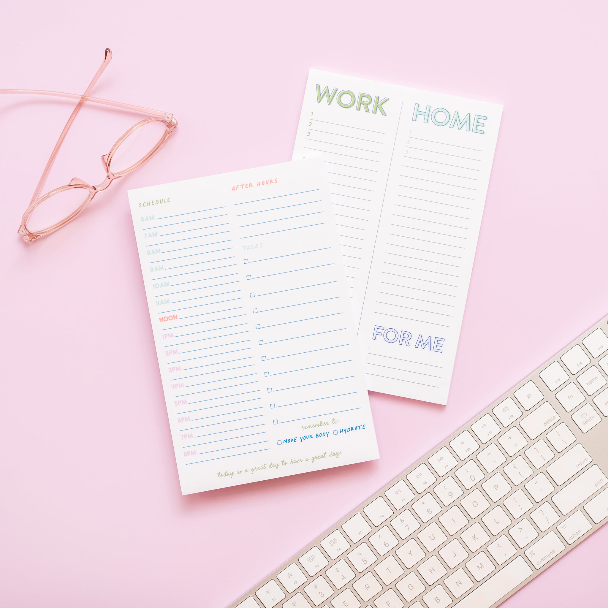 Hourly Schedule Notepad