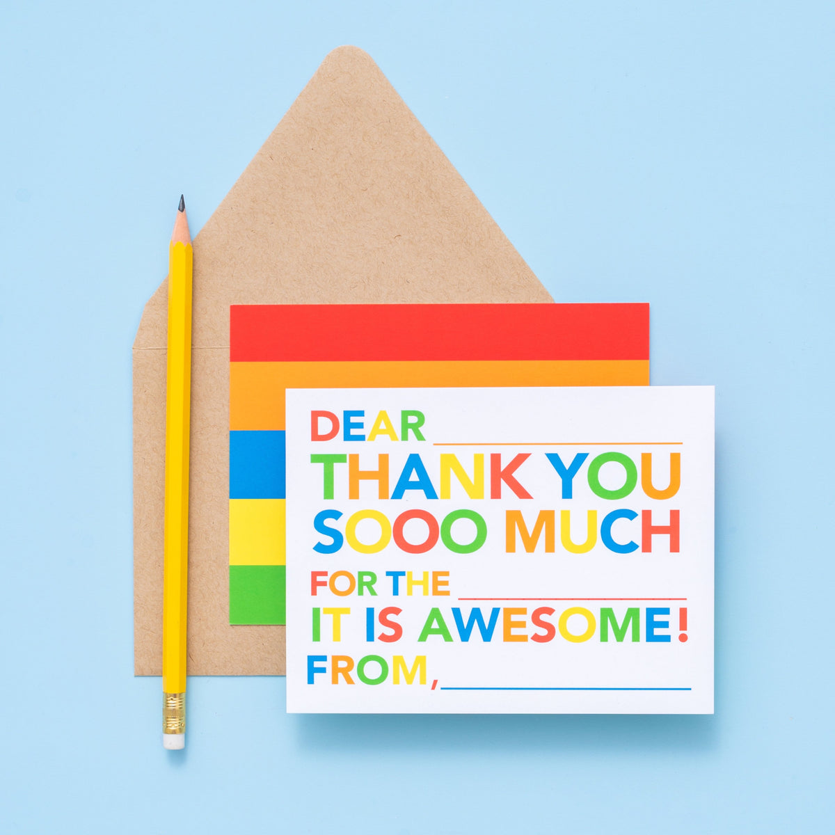Kids Fill in Thank You Notes - Primary - Joy Creative Shop