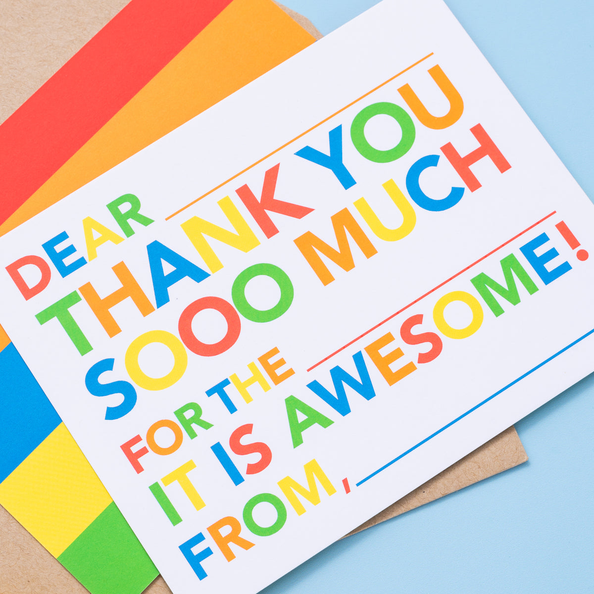 Kids Fill in Thank You Notes - Primary - Joy Creative Shop