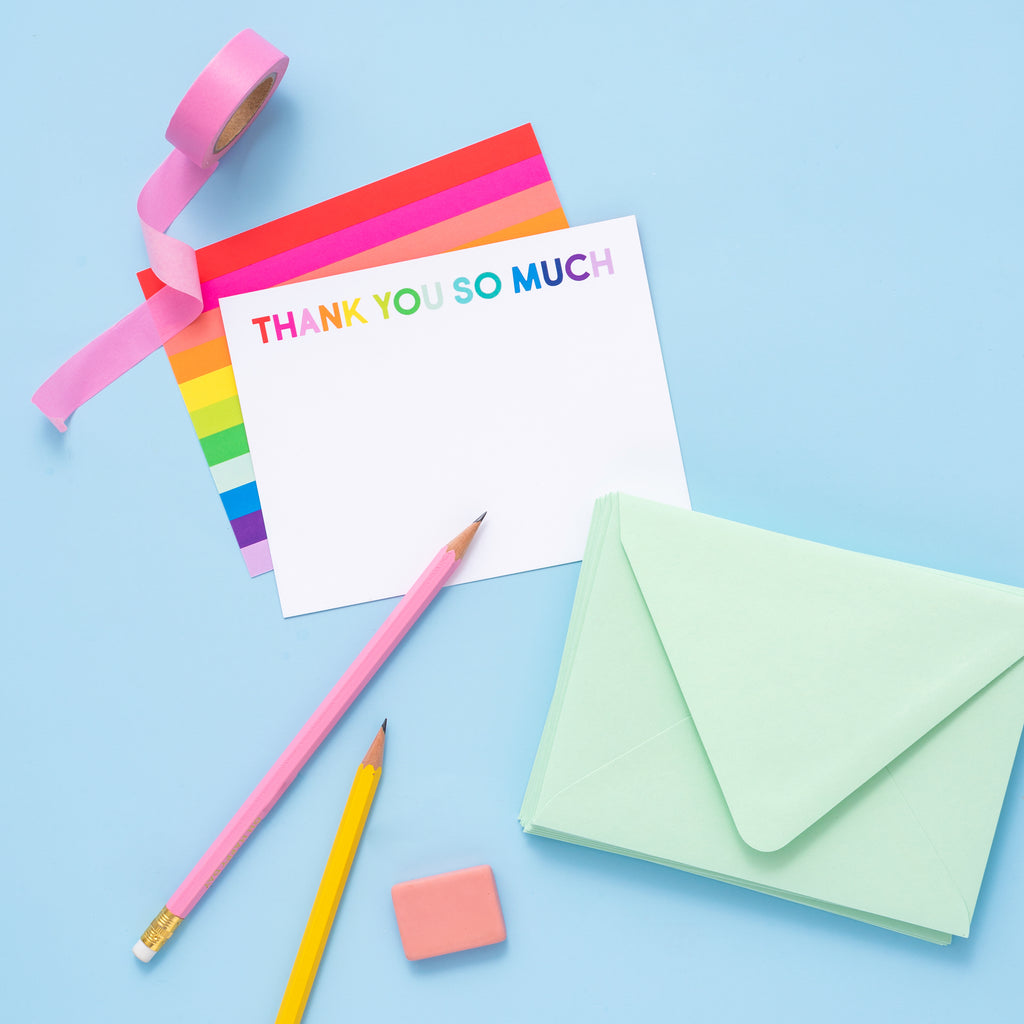 Rainbow Thank You Notes