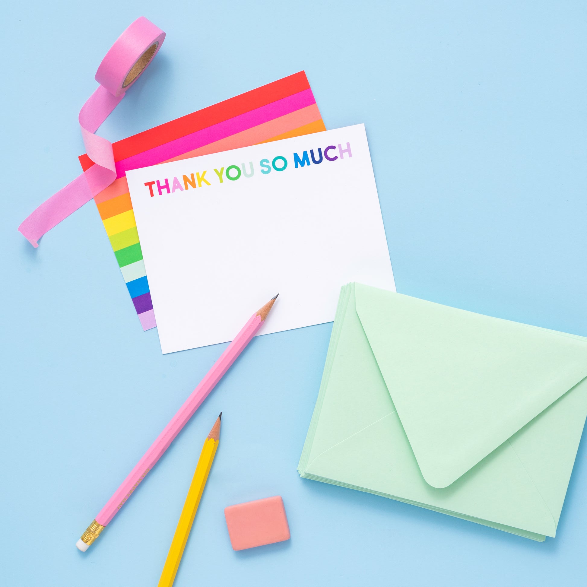 Rainbow Thank You Notes