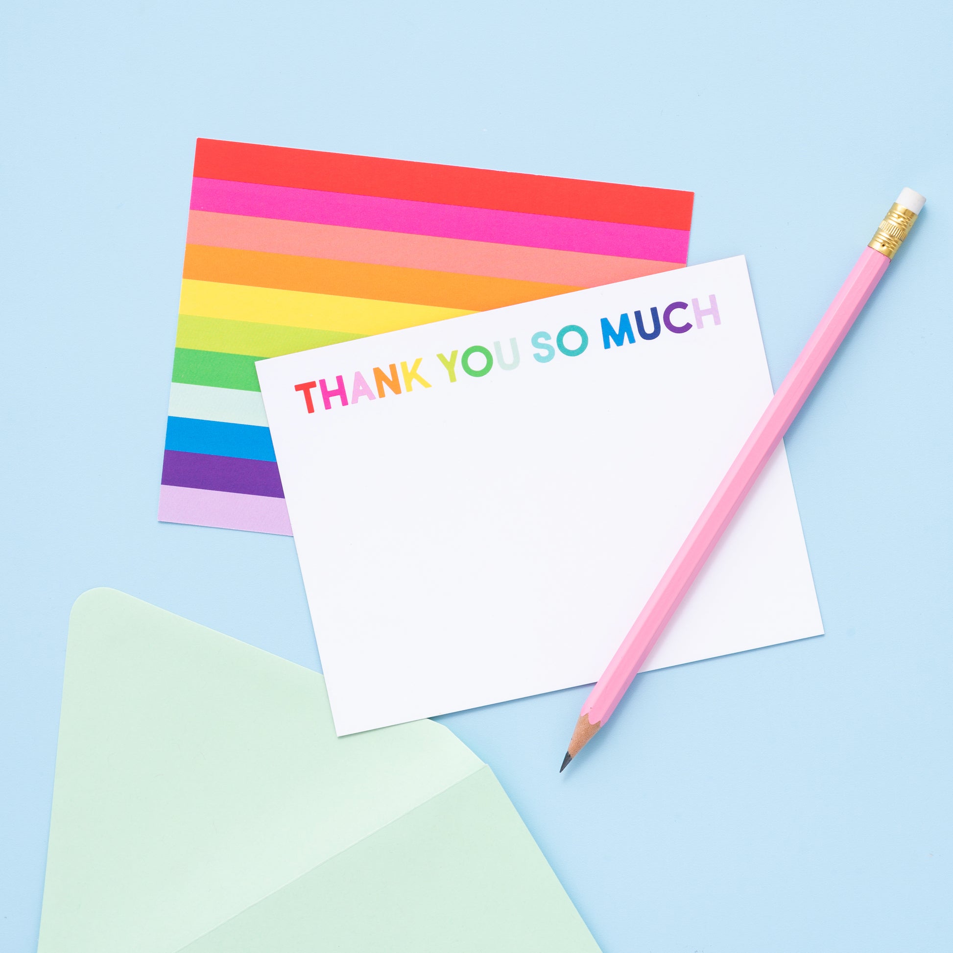 Rainbow Thank You Notes