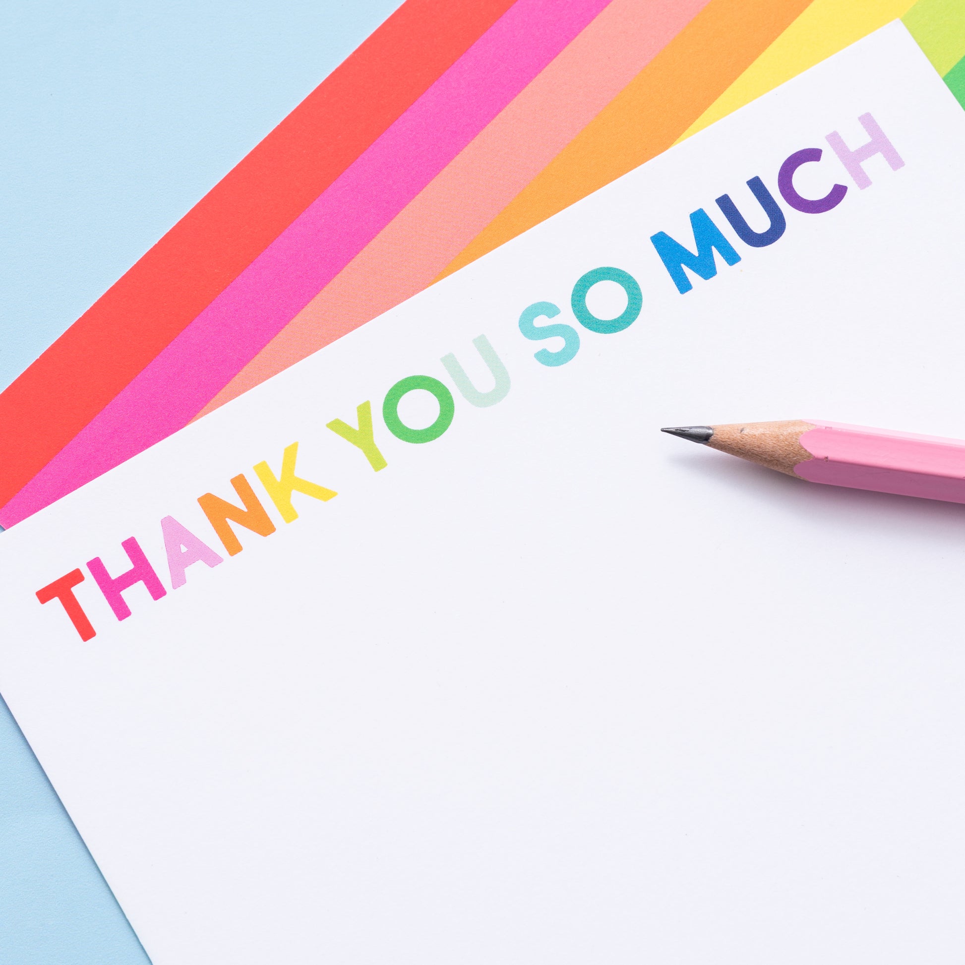 Rainbow Thank You Notes