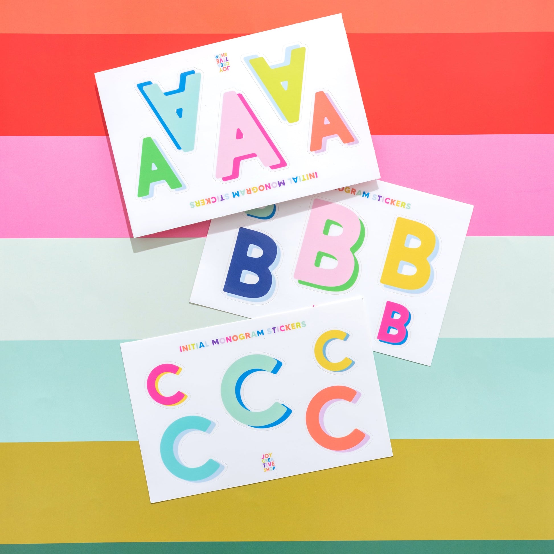 Vinyl Alphabet Stickers - Single Letter Sheets