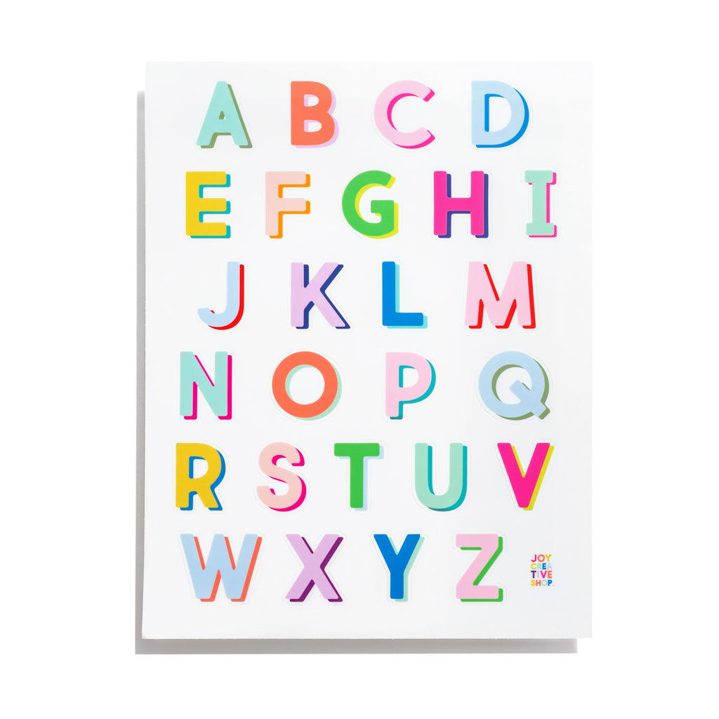 Brights Vinyl Alphabet Stickers - A thru Z