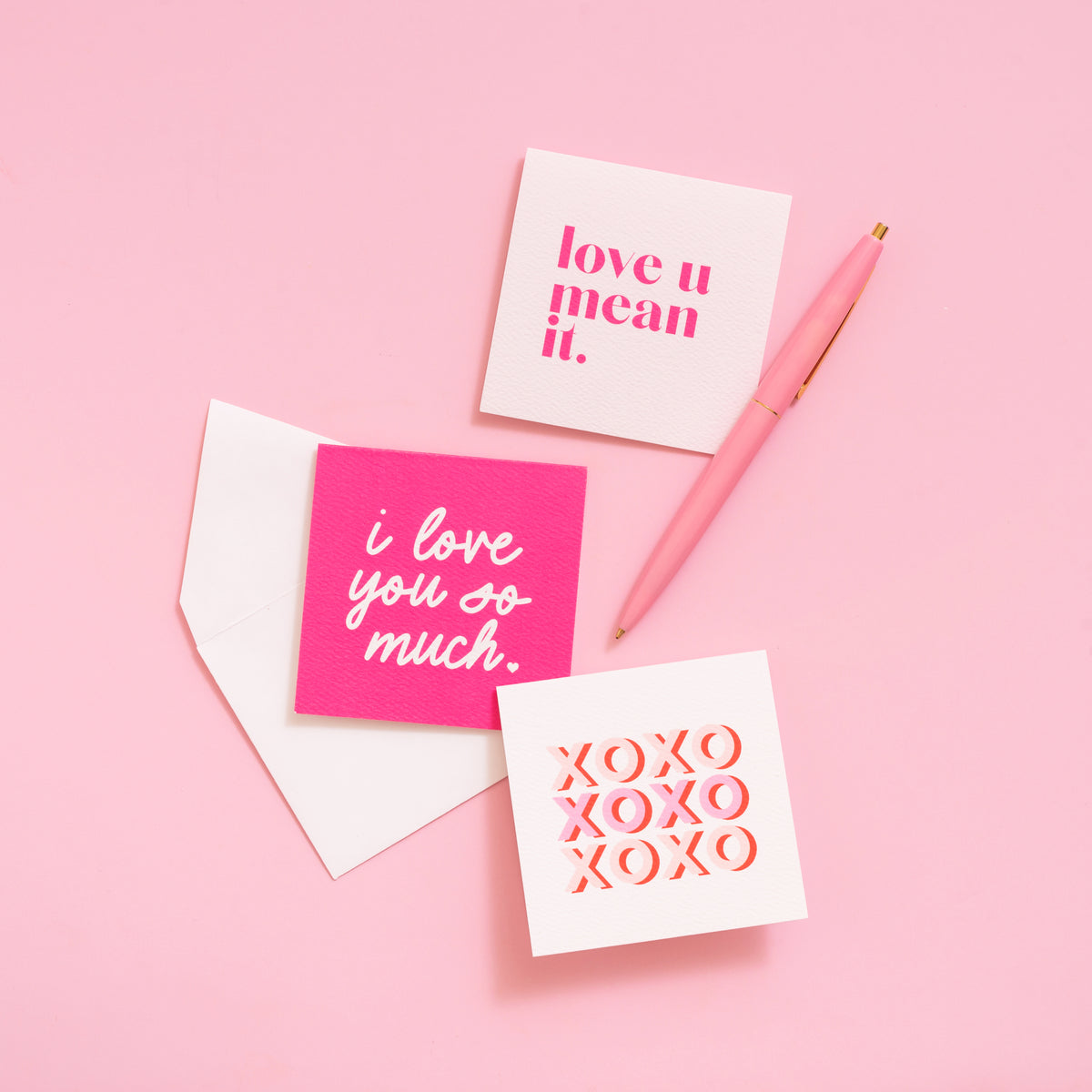 Love U Mean It Folded Enclosure Cards