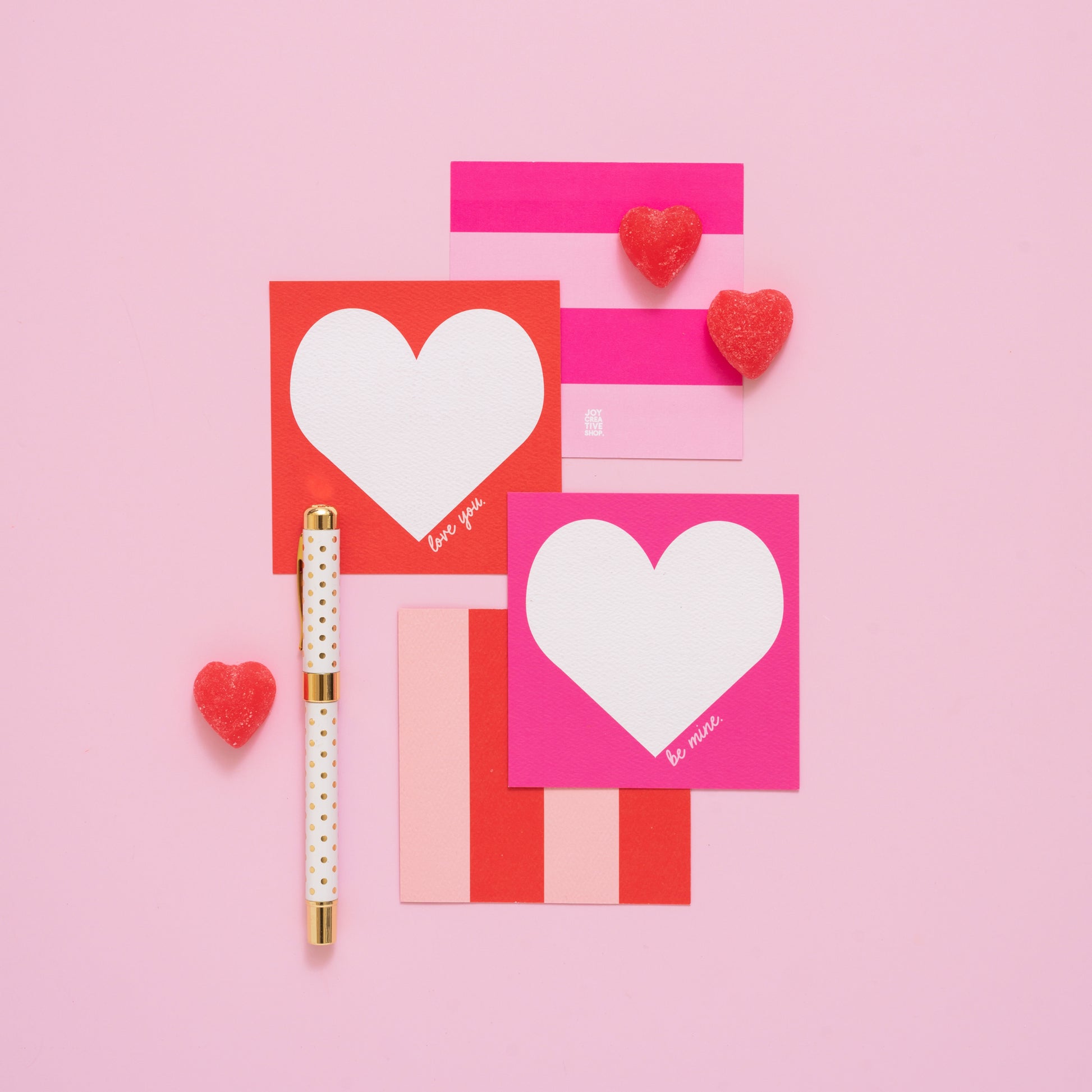 Be Mine Heart Square Love Notes