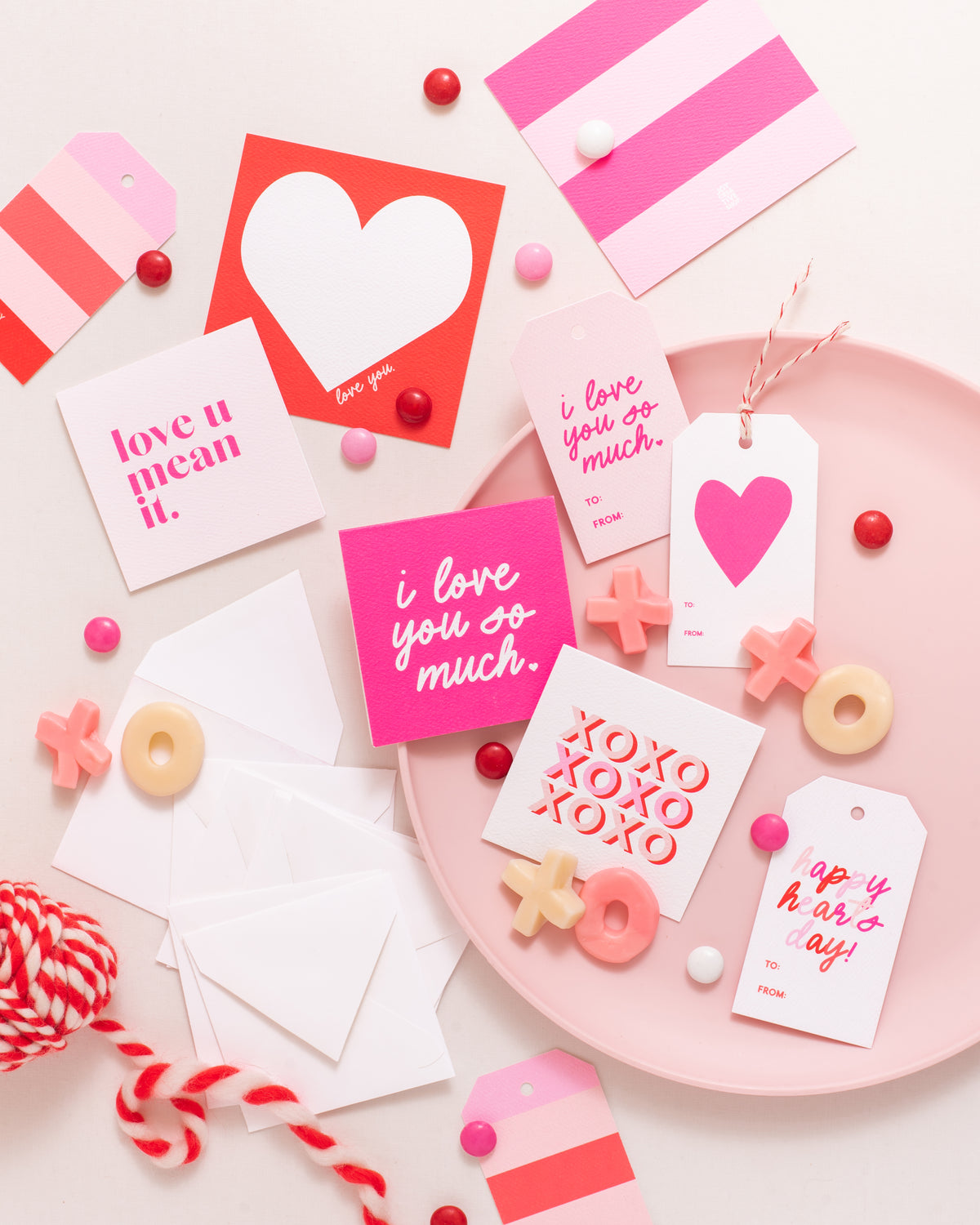 Pink Heart To From Gift Tag