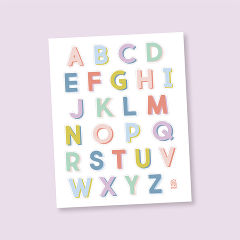 Joy Creative Shop Alphabet Vinyl Stickers Set of 26