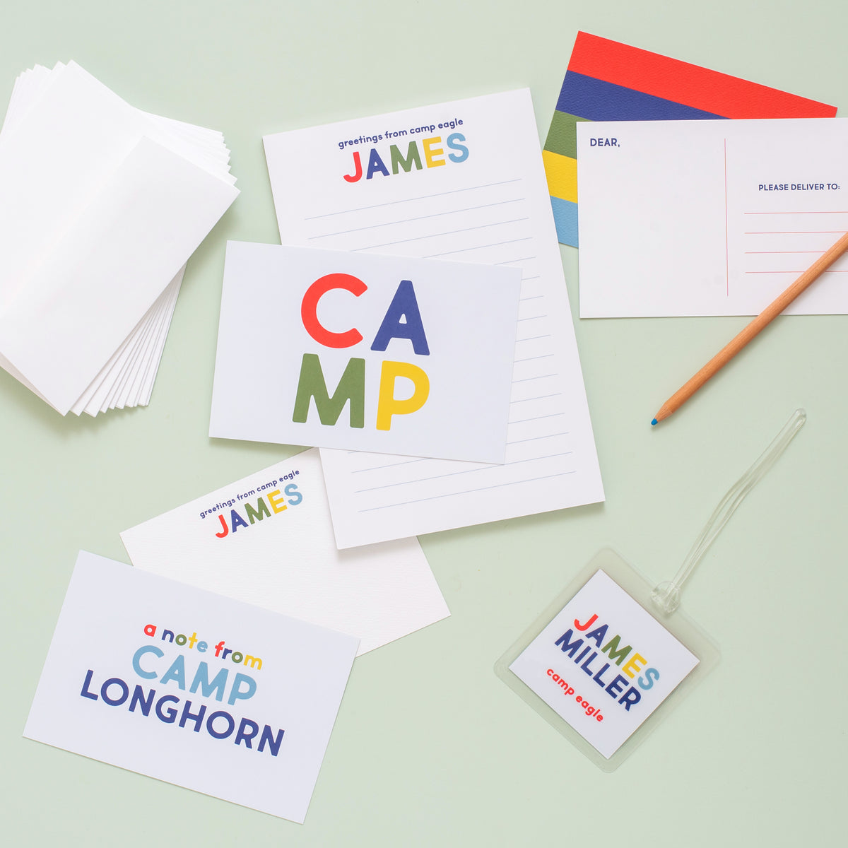 Camp Personalized Notepad - Blue
