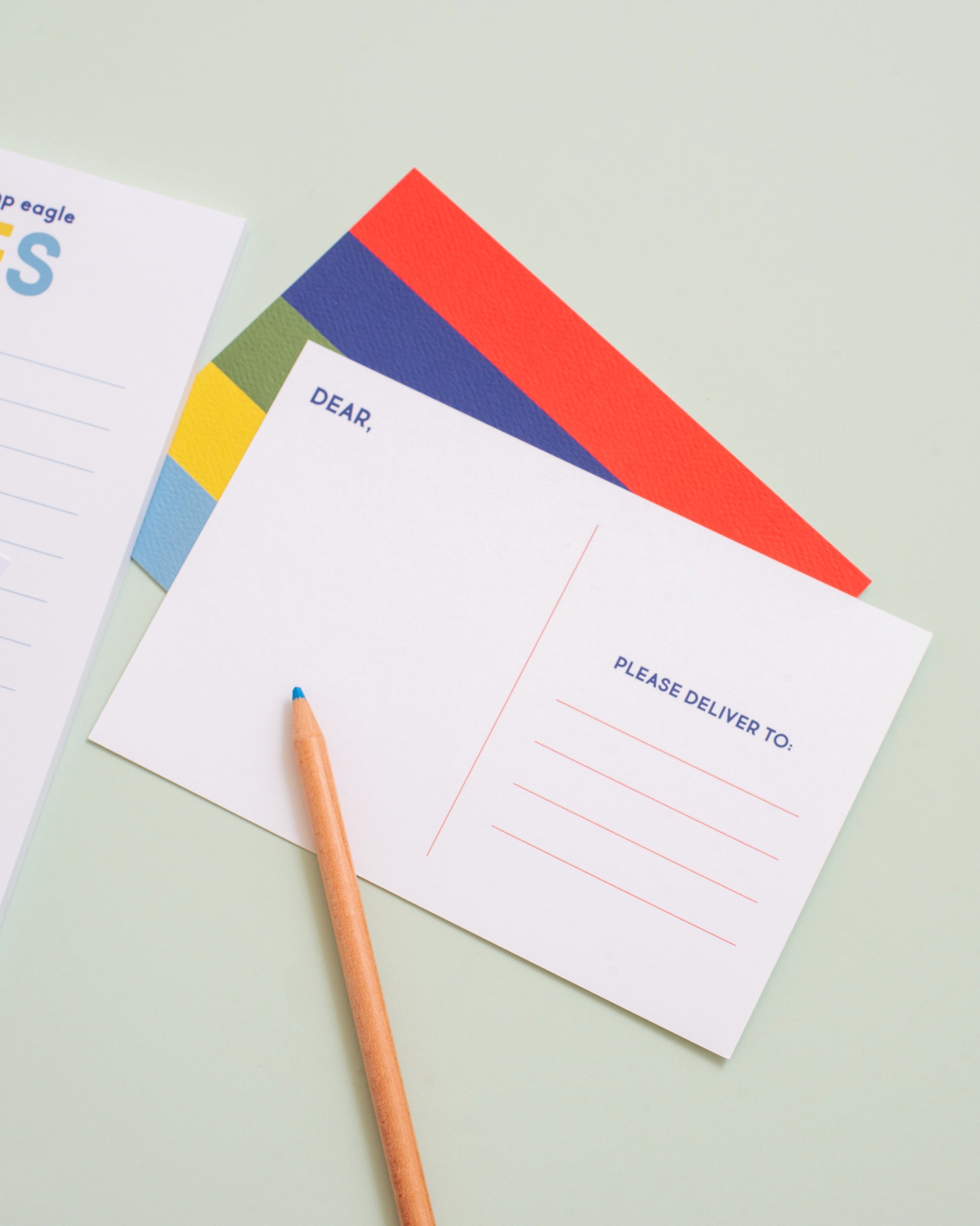 Camp Personalized Postcard - Blue