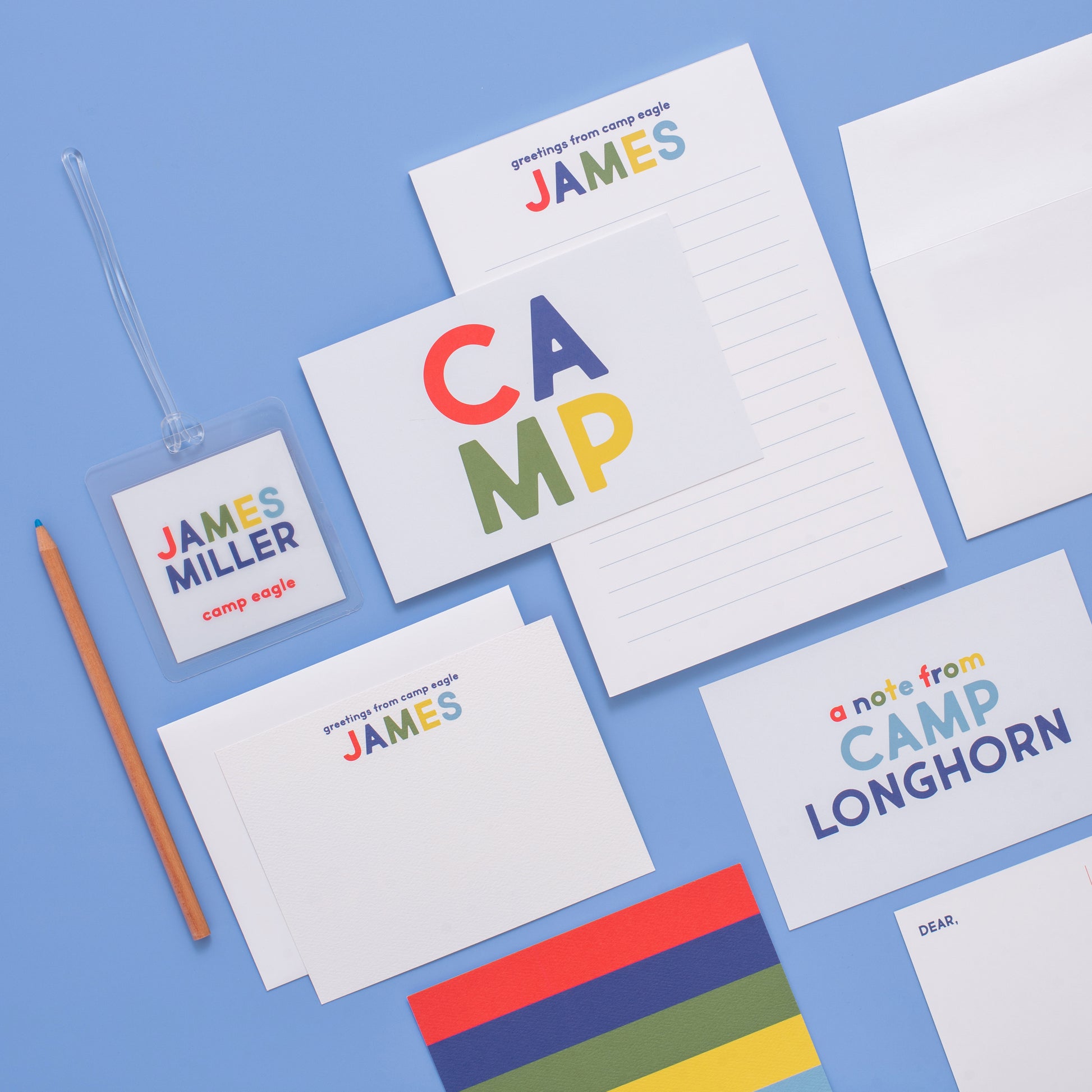 Camp Personalized Notepad - Blue