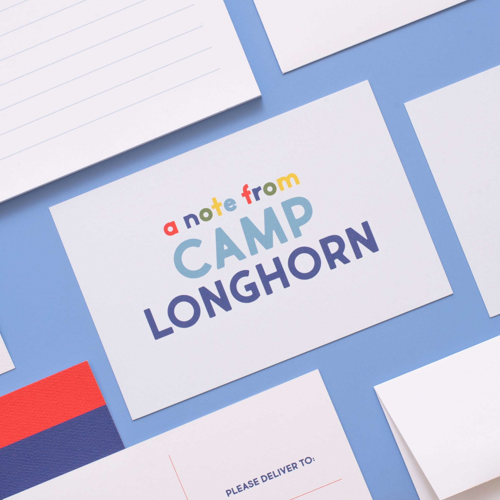 Camp Personalized Postcard - Blue