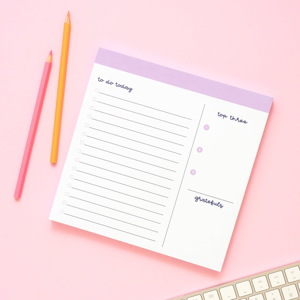 Daily Task Notepad - Lavender