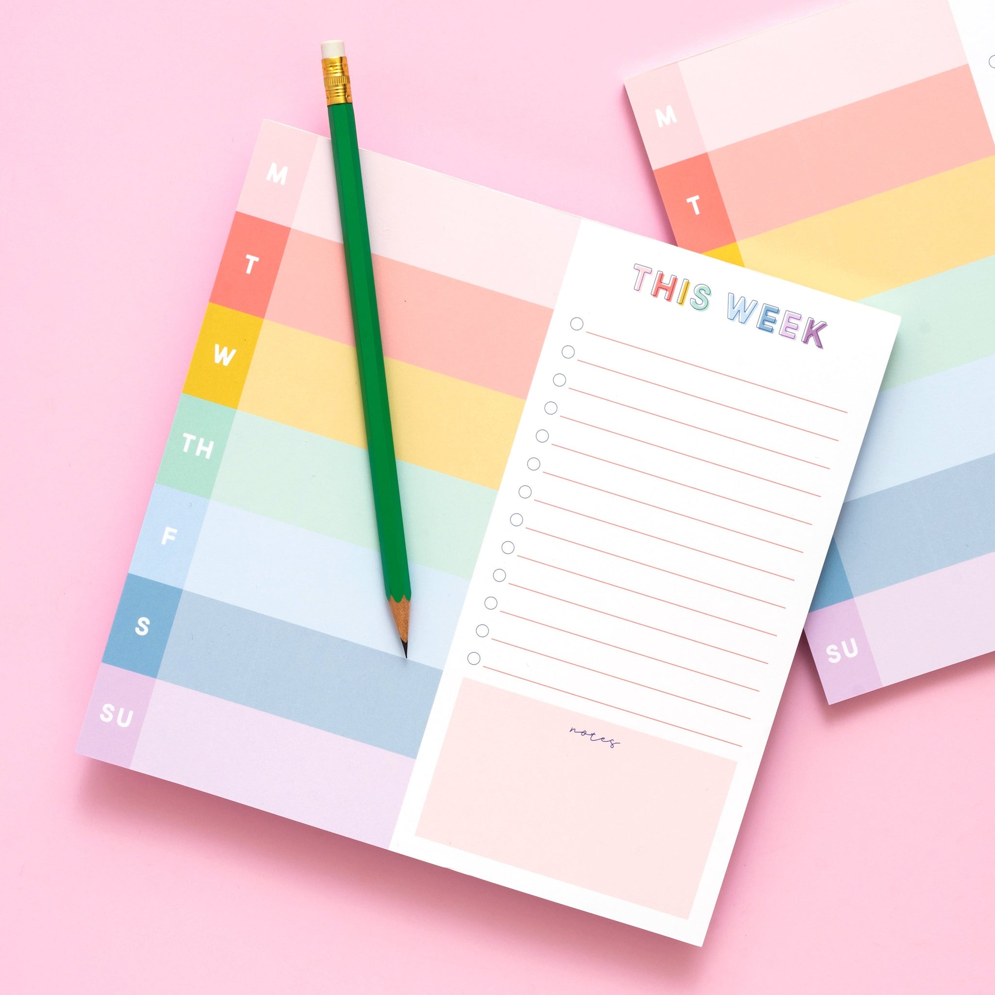 Spring Scallop Weekly Notepad