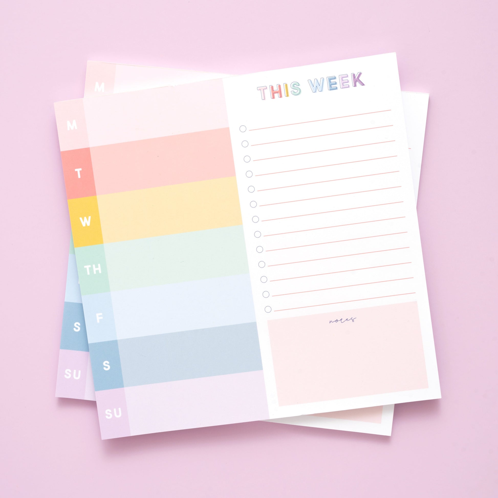 Spring Scallop Weekly Notepad