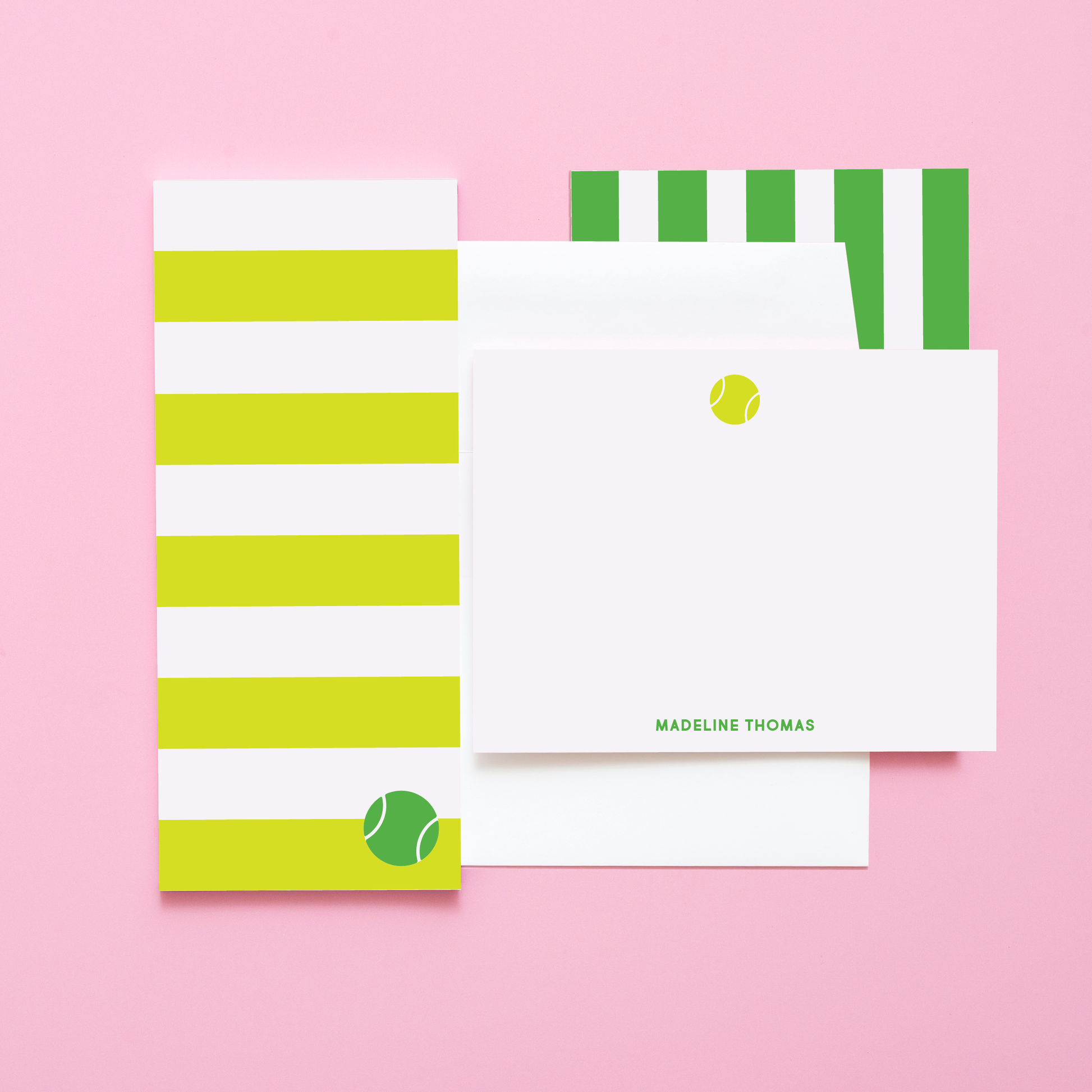 Tennis Collection Striped Notepad