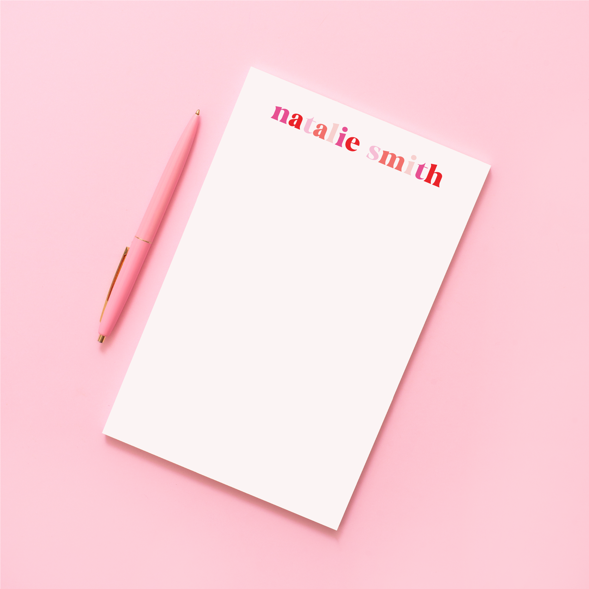 Personalized Valentine's Day Multicolored Notepad