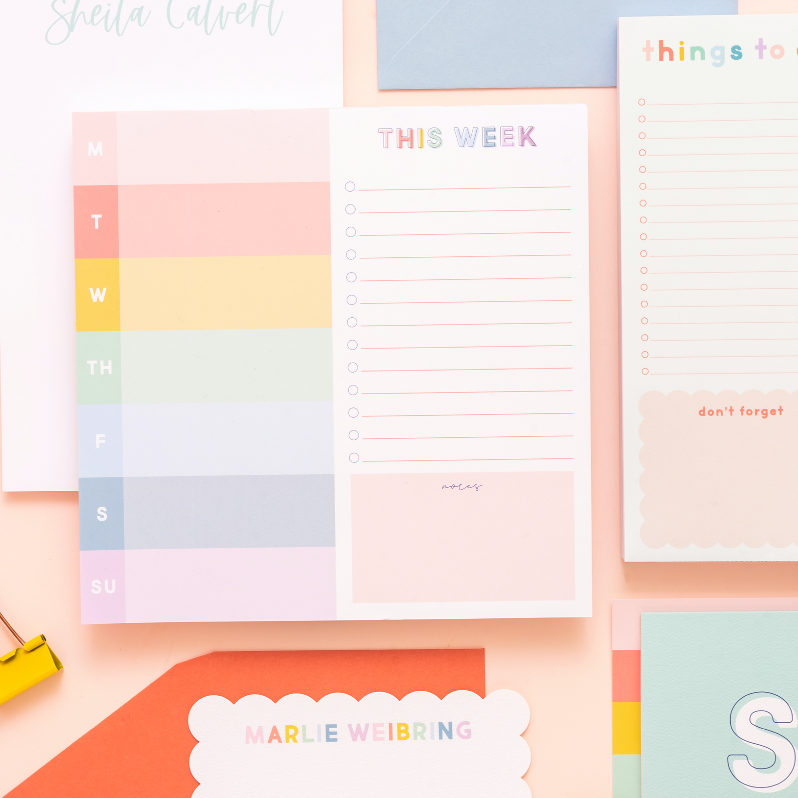 Things To Do and Weekly Notepad Set