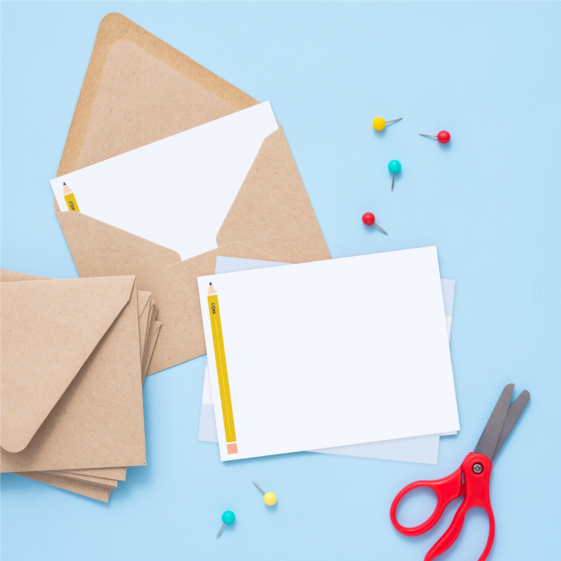 Teacher/Pencil Notecard