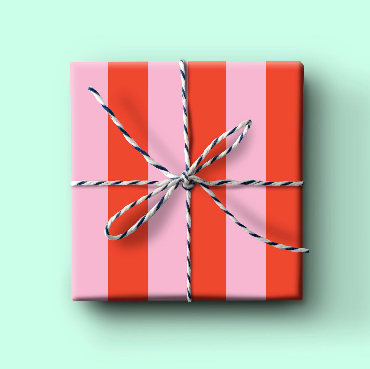Red &amp; Pink Stripe gift wrap, everyday wrapping paper, birthday gift wrap, christmas wrapping paper, holiday wrapping paper
