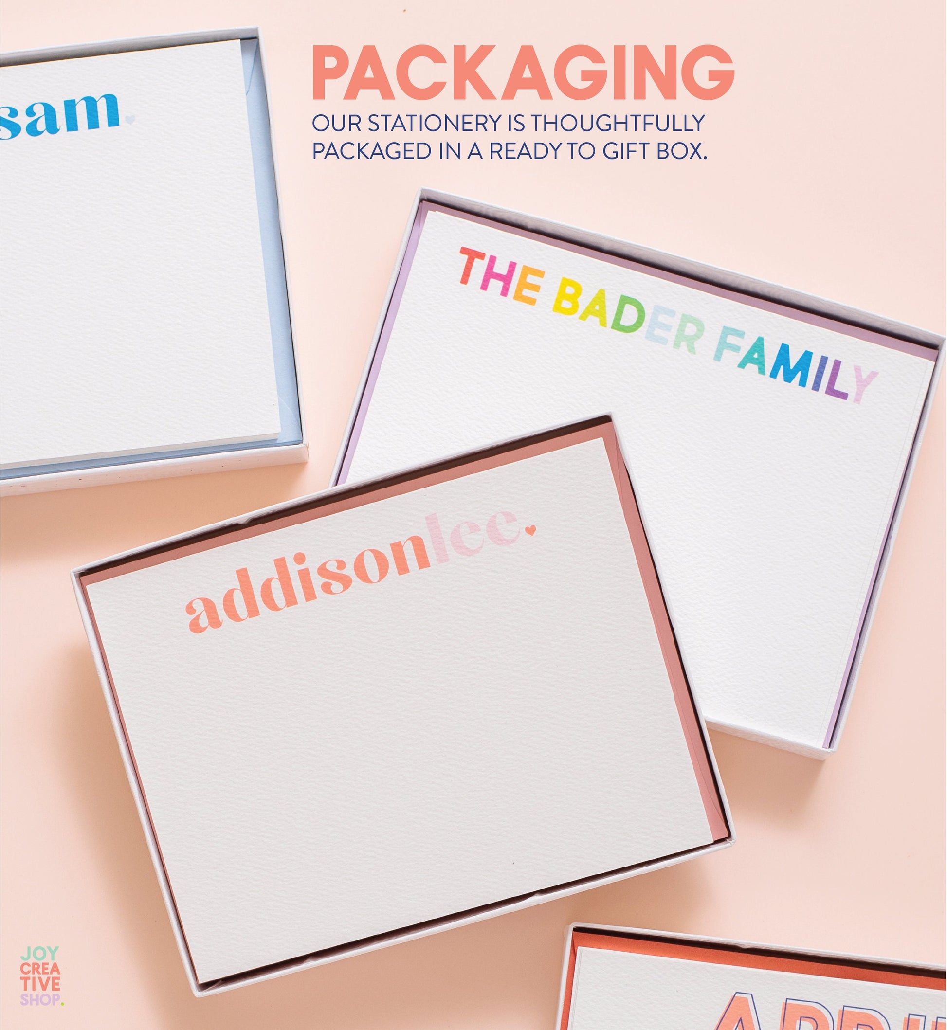 Personalized Color Block Stationery Pinks, Personalized Stationery, Custom Thank you Notes, Kids Stationery, Custom Notecards 035NC