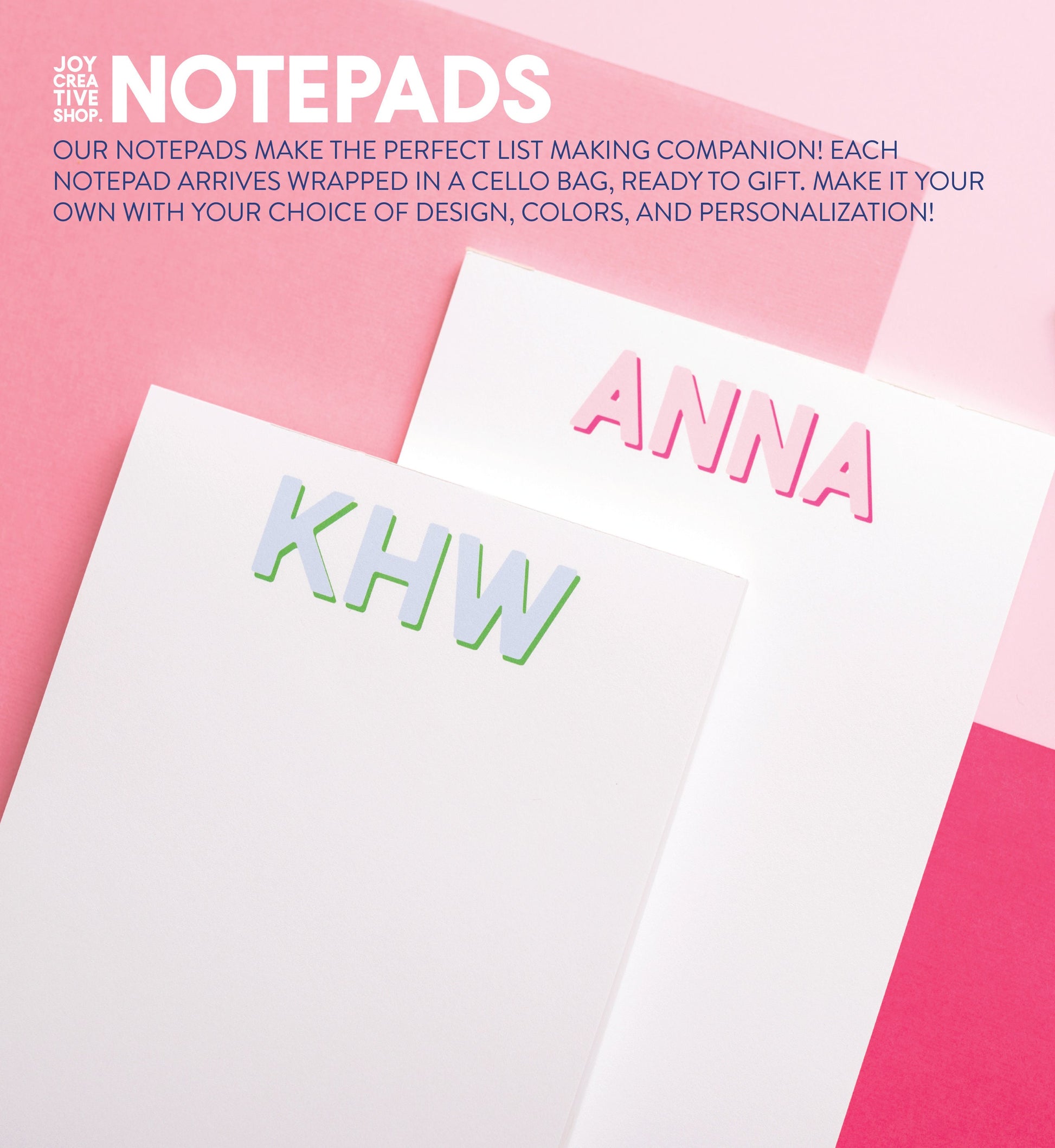 Outline Initial Notepad, personalized notepad, monogram notepad, custom stationary, teacher notepads