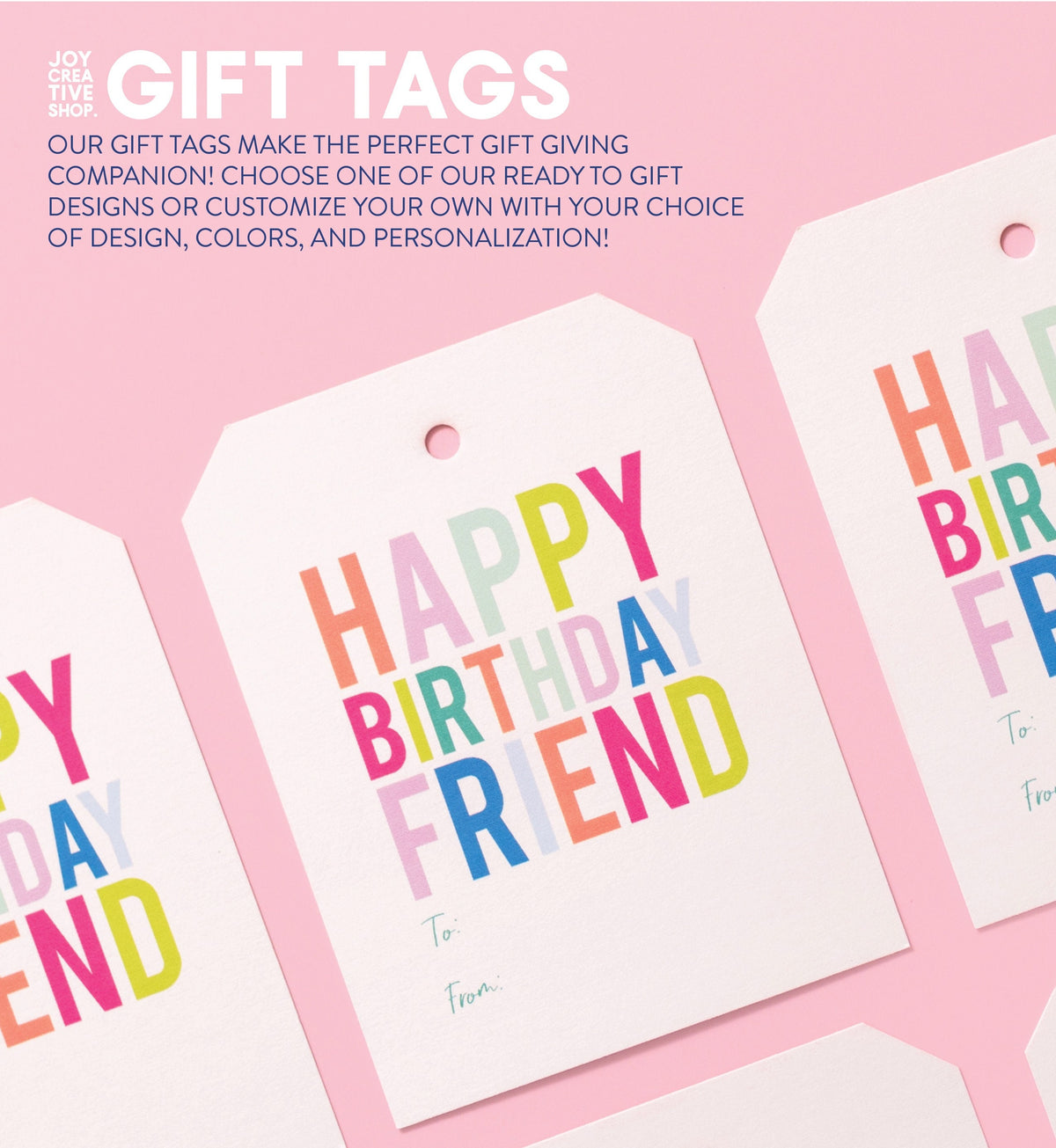 Multicolored Gift Tag, Custom Name Gift Tag, Family Gift Tag, Couples Gift Tag, Hostess Gift, To From Tag, Custom Square Tag 014T