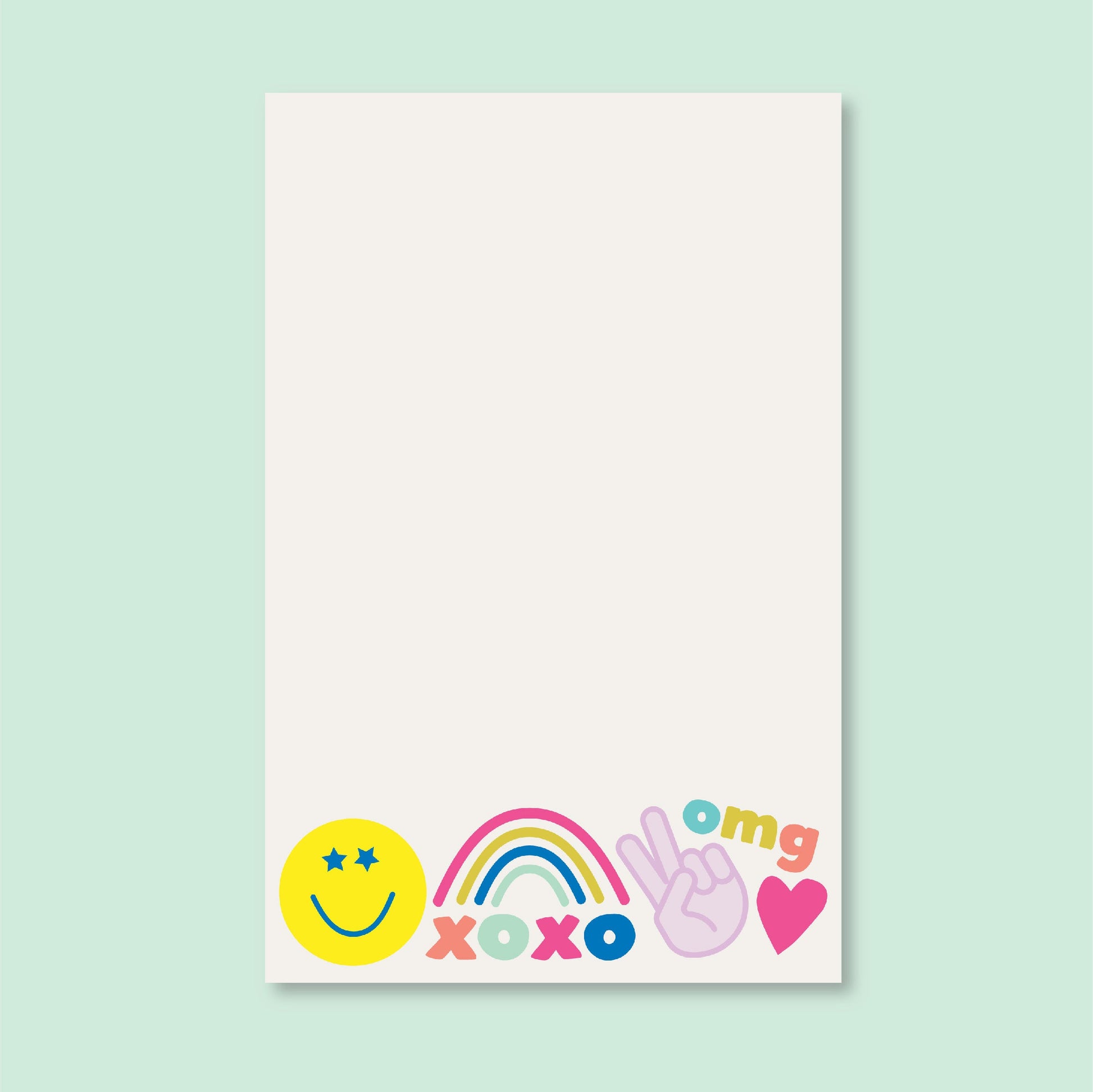 Peace, Love & Happy Icon Notepad, Happy Face Notepads, Birthday Gift, Friend Gift, Smile Notepad, Icon Notepad, Happy Paper