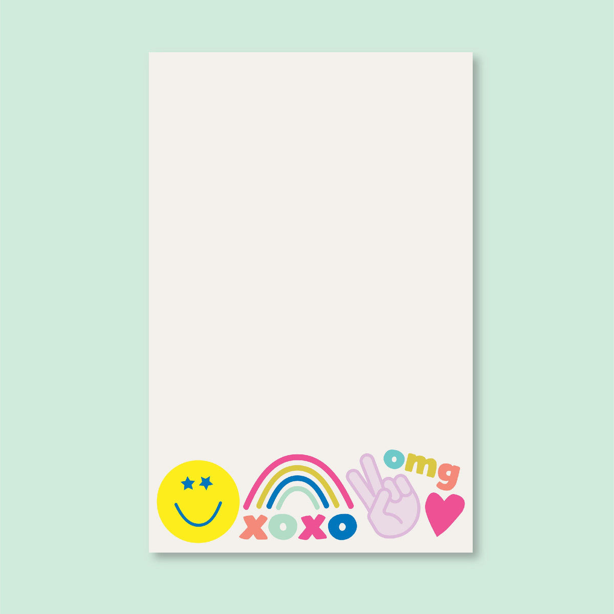 Peace, Love &amp; Happy Icon Notepad, Happy Face Notepads, Birthday Gift, Friend Gift, Smile Notepad, Icon Notepad, Happy Paper
