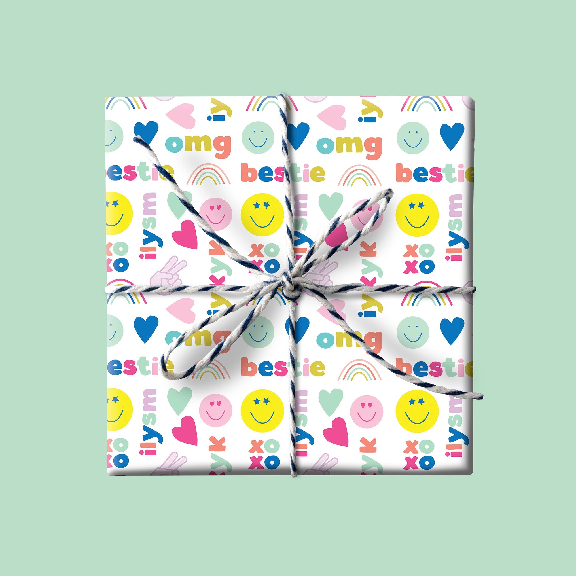 Peace, Love & Happy gift wrap, everyday wrapping paper, birthday gift wrap, christmas wrapping paper, holiday wrapping paper