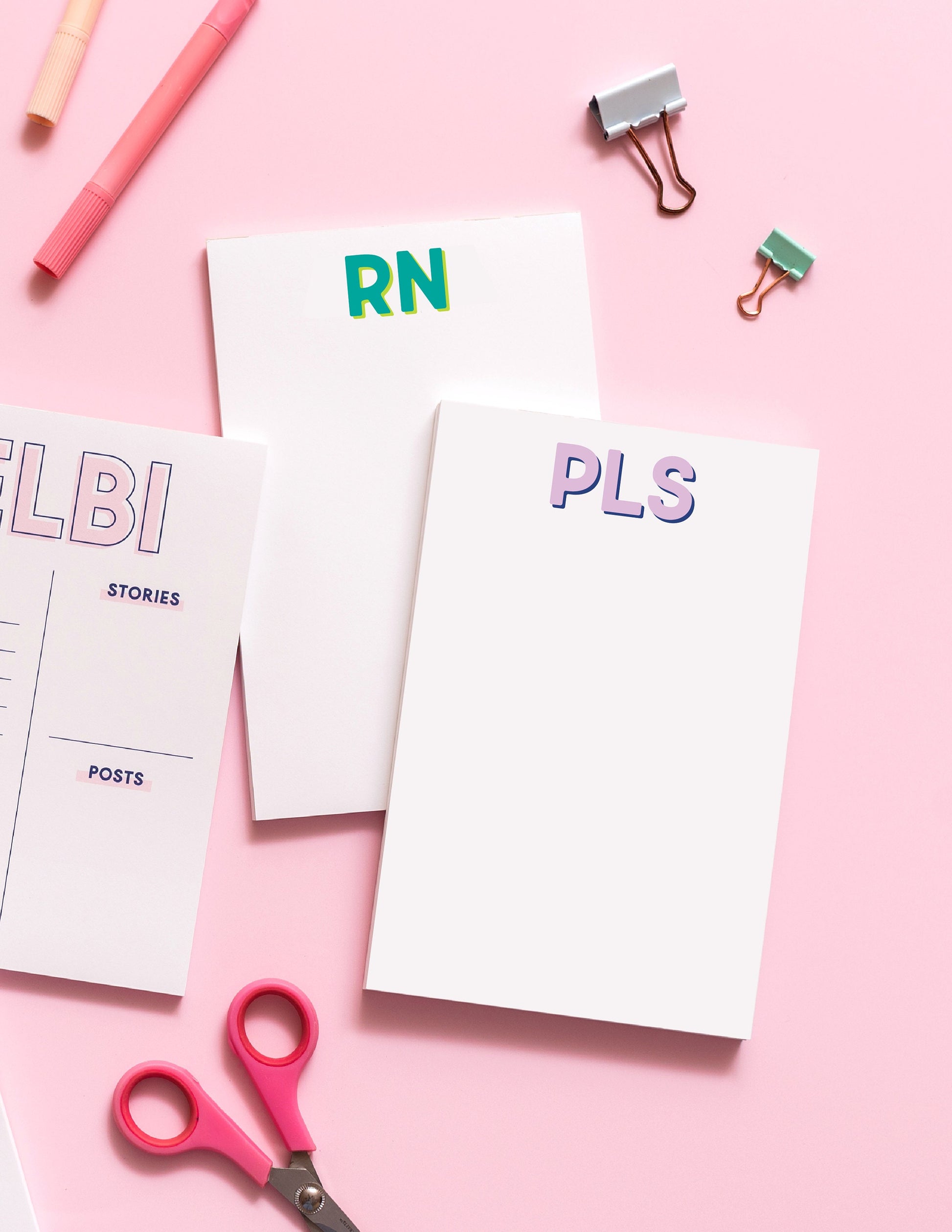 Modern Classics Monogram Notepad, Custom Notepad, Personalized Paper Goods, Kids Notepad, Teacher Notepad, Custom Gift
