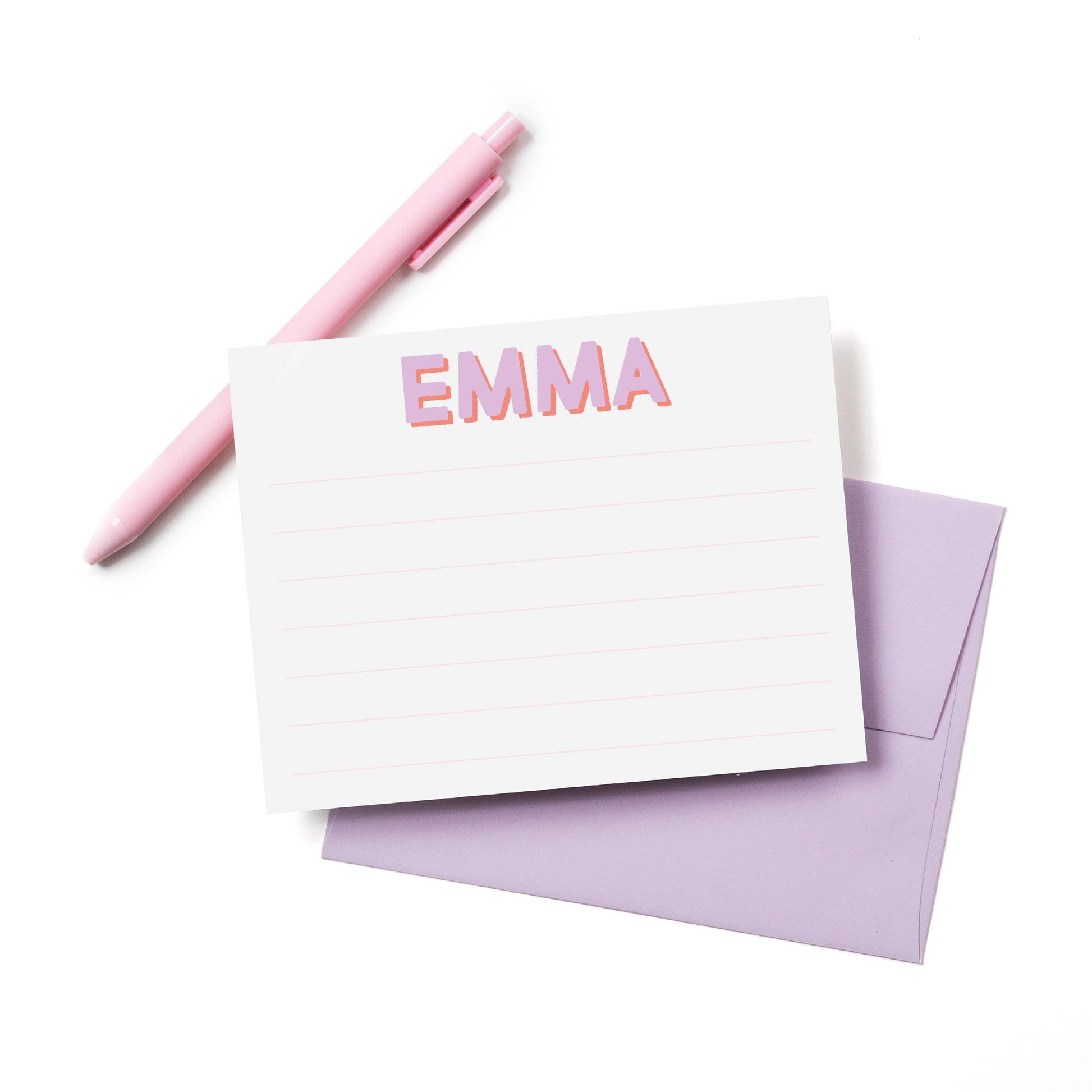 Lined Kids Stationery, Lined notecards, Kids fill in the blank, children thank you notes, custom stationery, personalized stationery 039NC