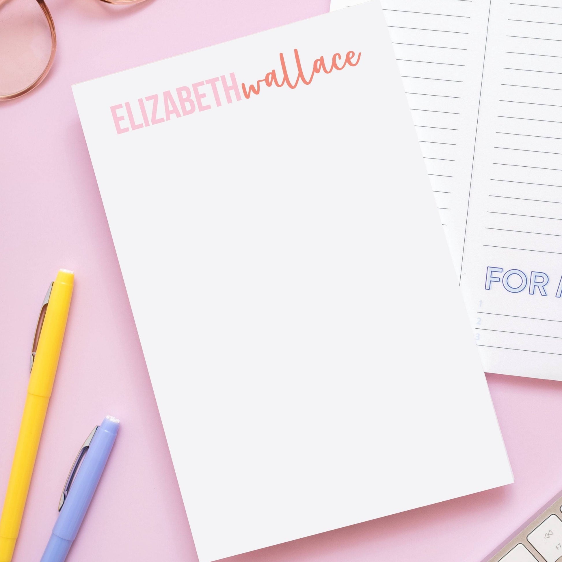 Block and script personalized notepad, graduation gift notepad, custom notepad, personalized notepad 005NP