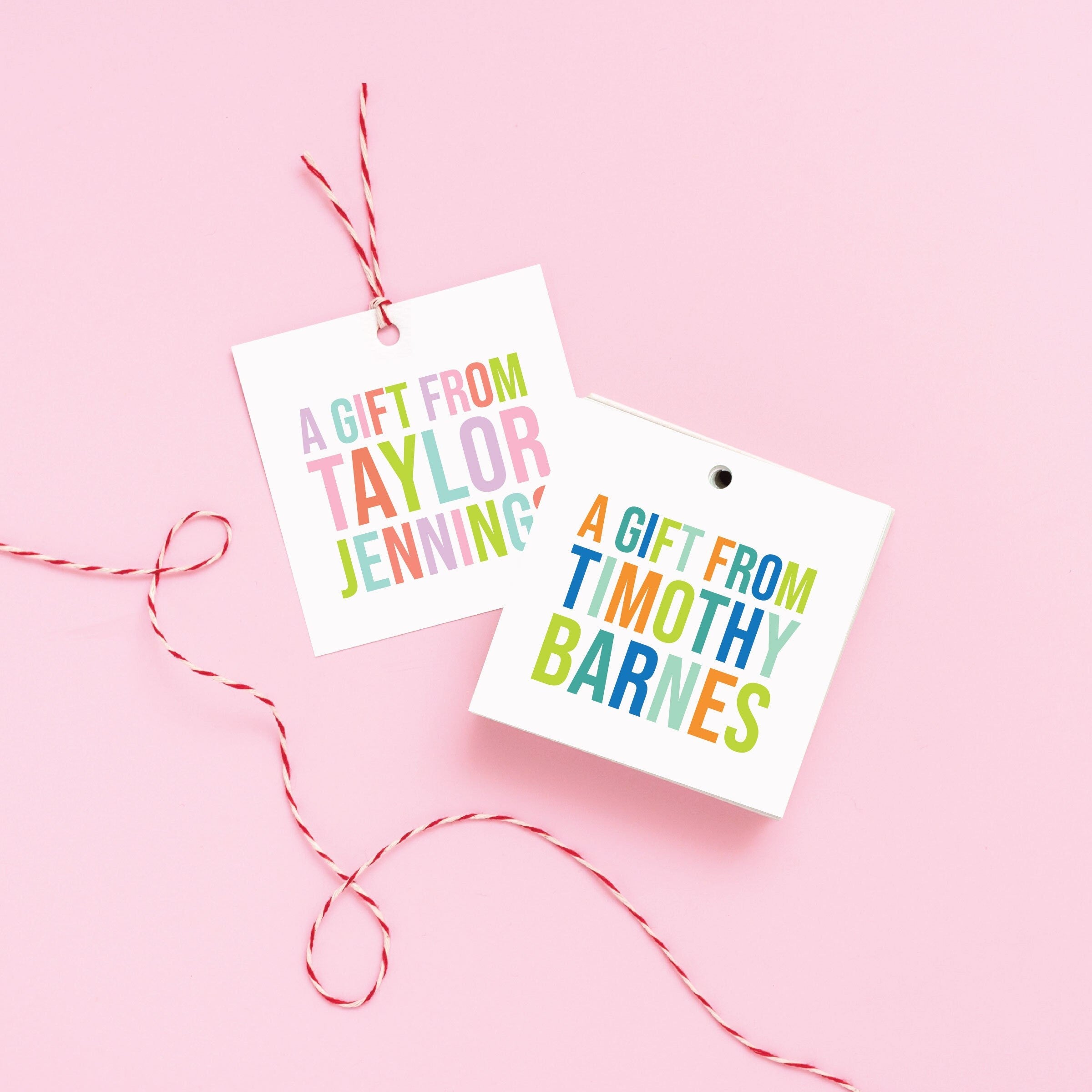 joycraft Happy Birthday Gift Tags with String,100pcs Colorful Candles  Birthday Kids Presents,Personalized Paper Tags for Baby Shower,Adult, Boys  or