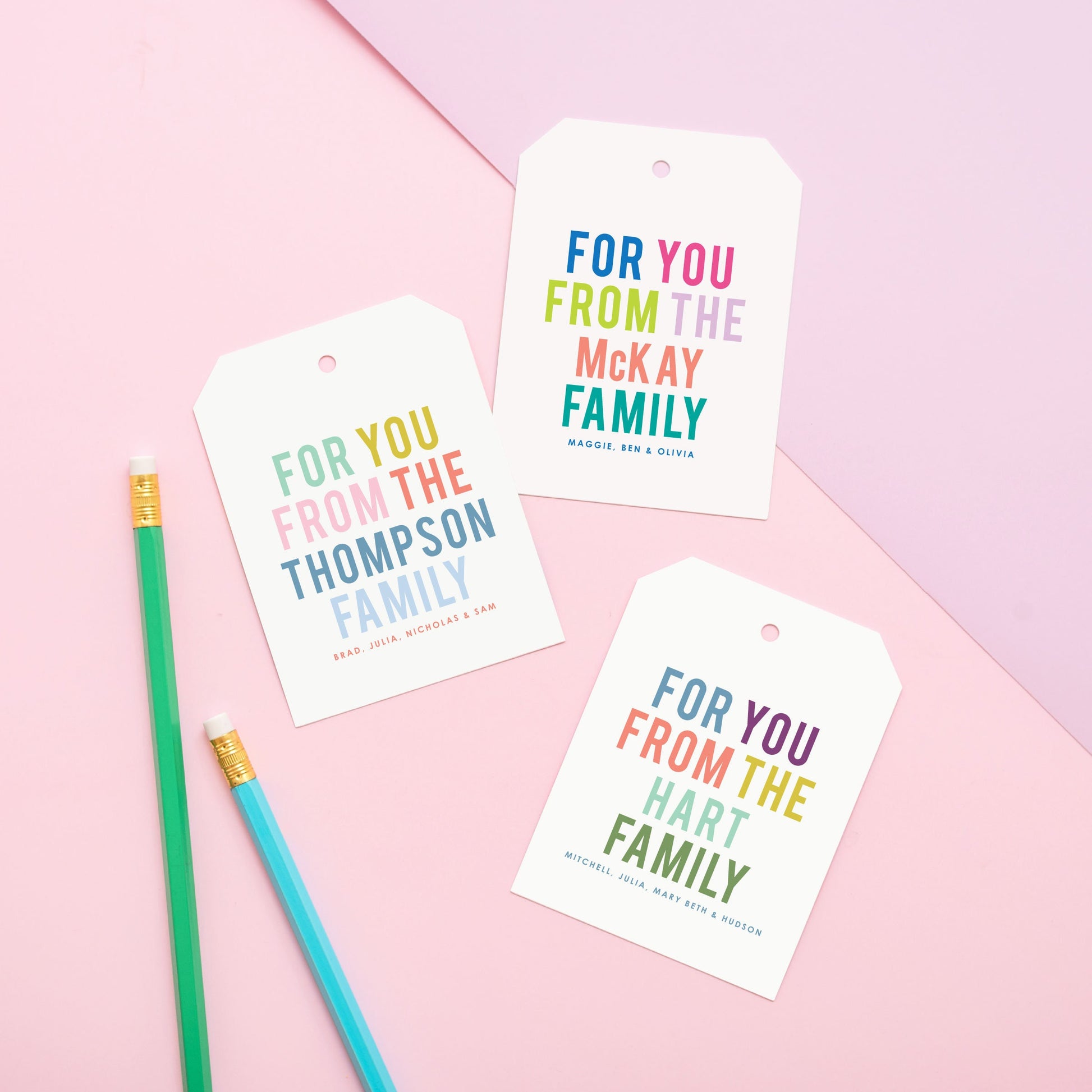For You Family Gift Tag, Custom Name Gift Tag, Family Gift Tag, Birthday Tag,Couples Gift Tag, Hostess Gift, Custom Gift Tag 021T