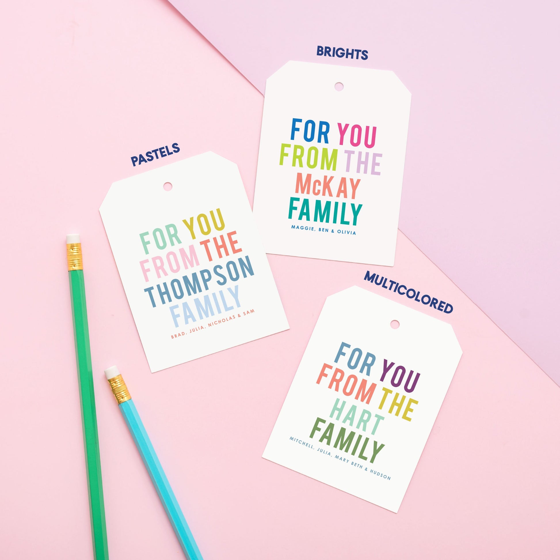 For You Family Gift Tag, Custom Name Gift Tag, Family Gift Tag, Birthday Tag,Couples Gift Tag, Hostess Gift, Custom Gift Tag 021T